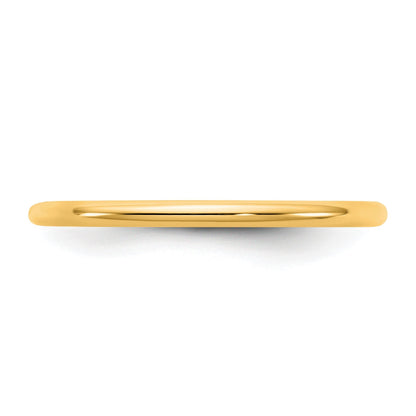 14K Gelbgold 1,5 mm Standard Komfort-Passform Ehering
