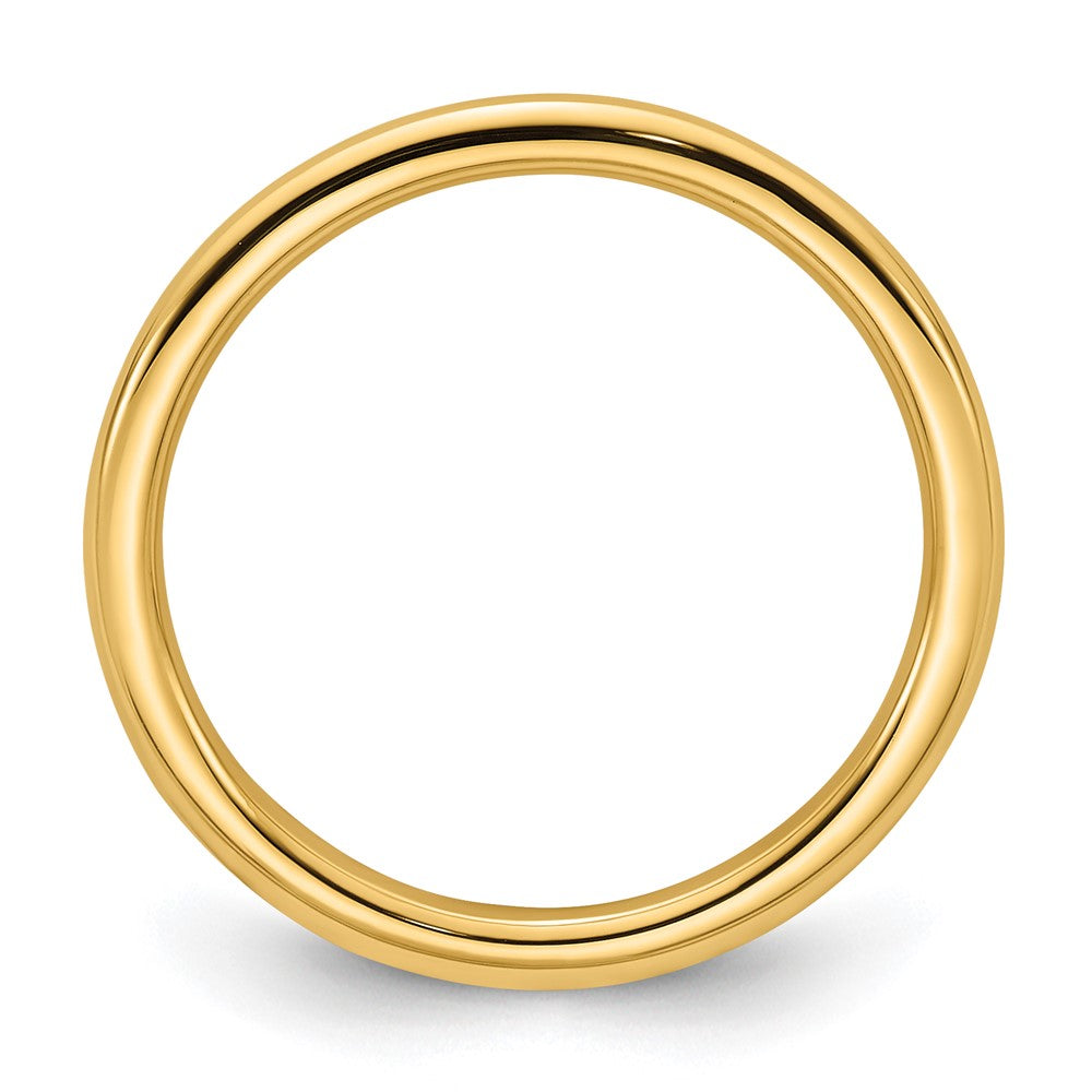 Ehering aus 14K Gelbgold, 2 mm, Standardgewicht, Komfort-Passform