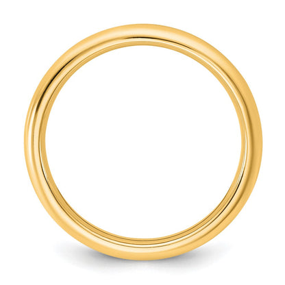 10K Gelbgold 10Ky 2,5mm Standard Komfort-Fit Ring Größe 7