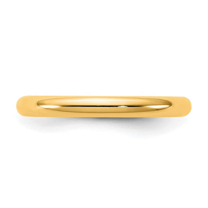 10K Gelbgold 10Ky 2,5mm Standard Komfort-Fit Ring Größe 7