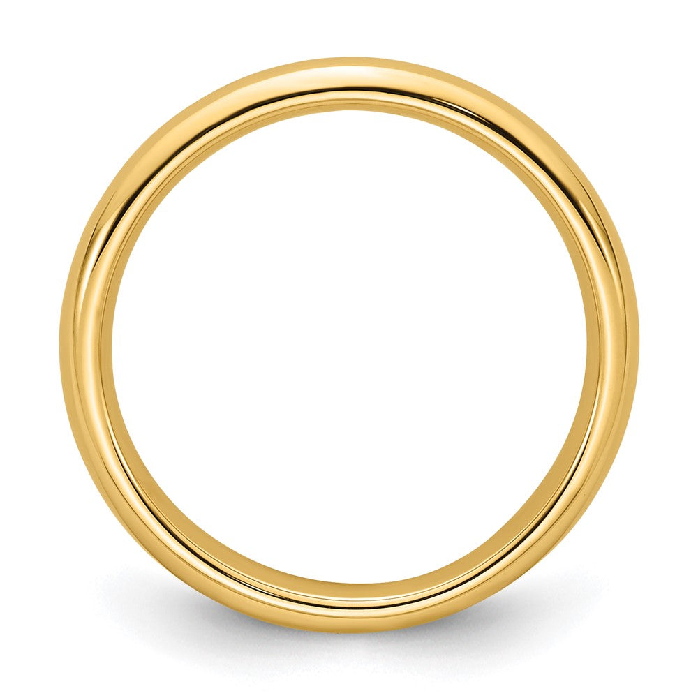 14k Gelbgold 3 mm Ehering mit Standardgewicht und Komfort-Passform