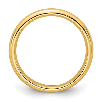 14k Gelbgold 3 mm Ehering mit Standardgewicht und Komfort-Passform