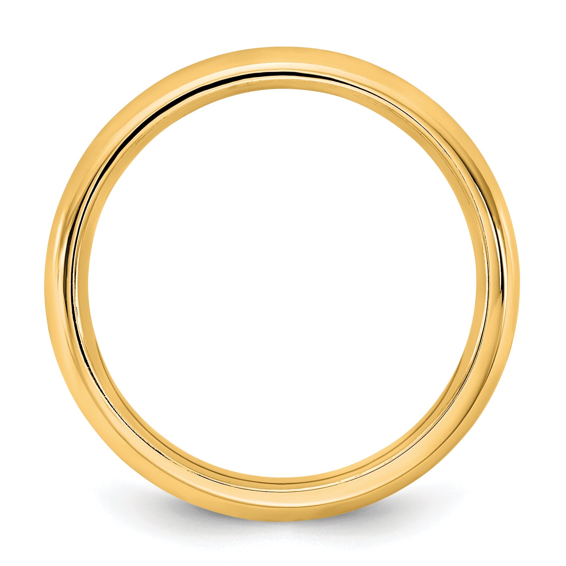 14K Gelbgold 3,5 mm Ehering mit Standard-Komfortpassform