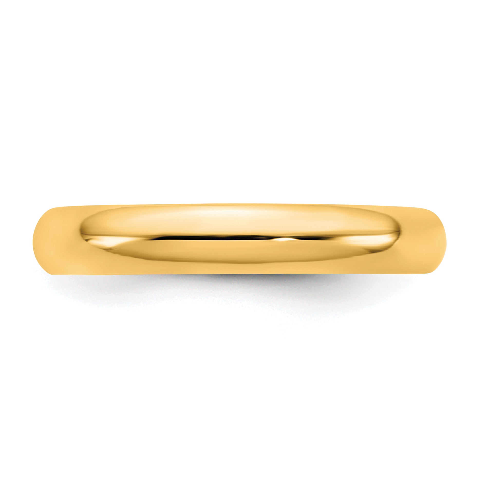 14K Gelbgold 3,5 mm Ehering mit Standard-Komfortpassform