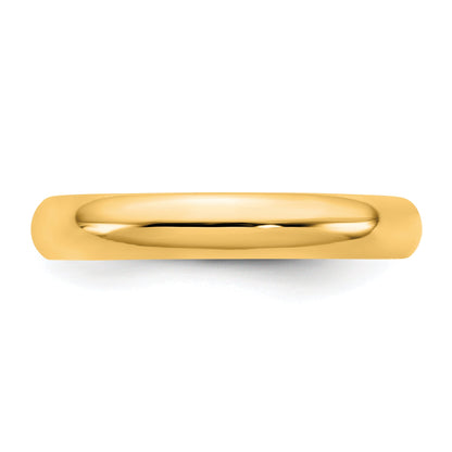 14K Gelbgold 3,5 mm Ehering mit Standard-Komfortpassform