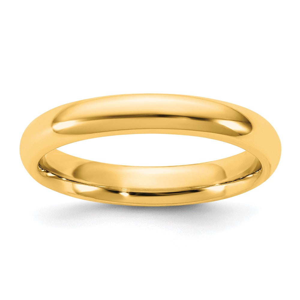 10K Gelbgold 10Ky 3,5 mm Standard Komfort-Fit-Ring, Größe 9,5