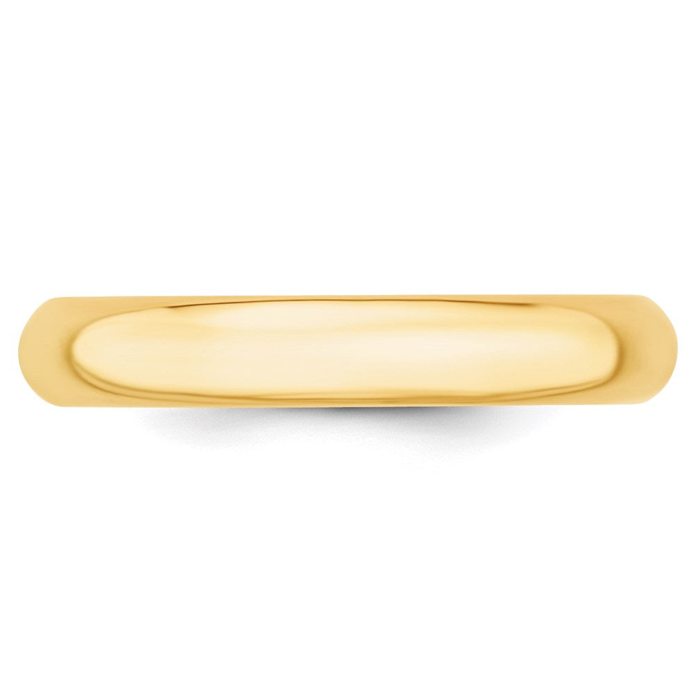 14K Gelbgold 4 mm Ehering mit Standardgewicht und Komfort-Passform