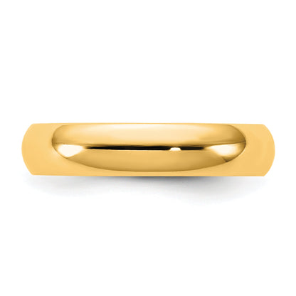 10K Gelbgold 4,5mm Ehering mit Komfortpassform, Größe 5