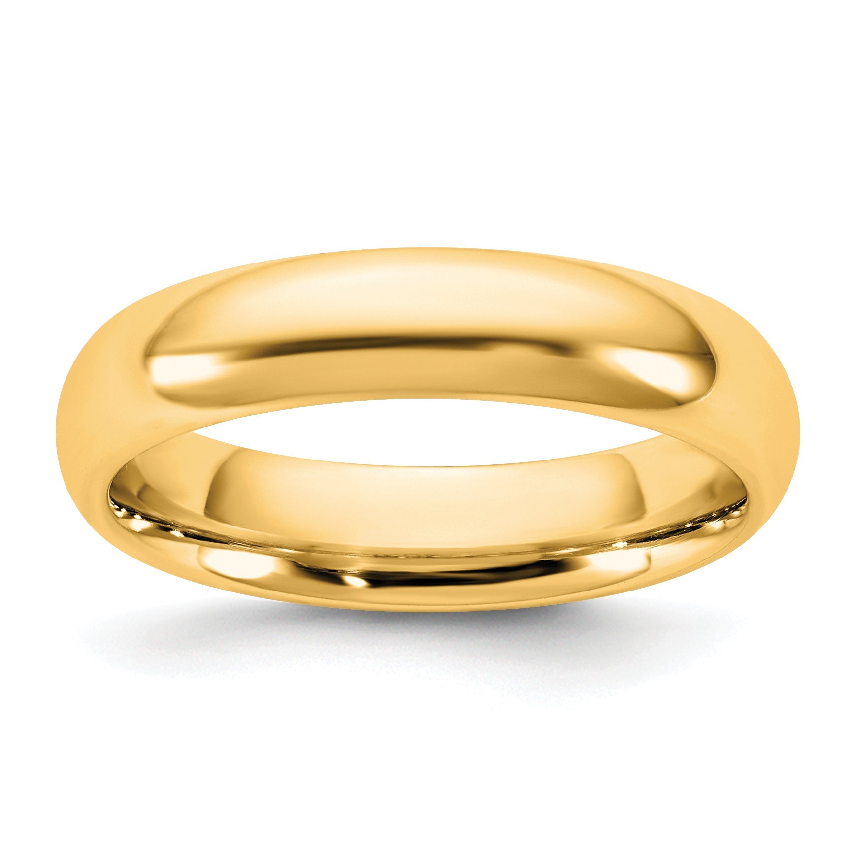 10K Gelbgold 4,5mm Ehering mit Komfortpassform, Größe 5