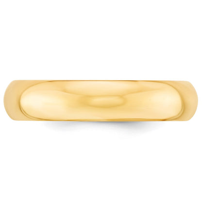 Ehering aus 10K Gelbgold, 5 mm, Standardgewicht, Komfort-Passform
