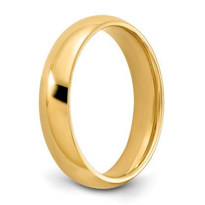 14k Gelbgold 5 mm Standardgewicht Komfort-Passform Ehering