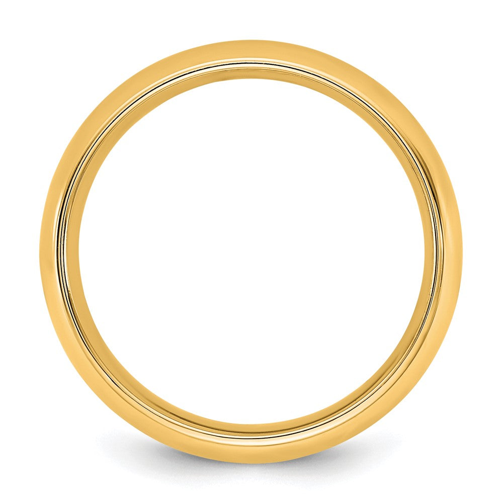 10K-Gelbgold-Ring, 10Ky, 5,5 mm, Standard Comfort Fit, Größe 7