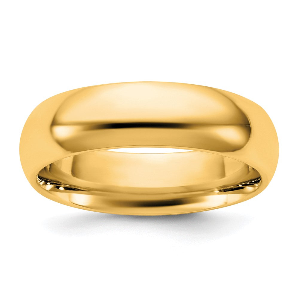 10K Gelbgold 10Ky 5,5mm Komfort-Ehering, Standardpassform, Größe 7,5