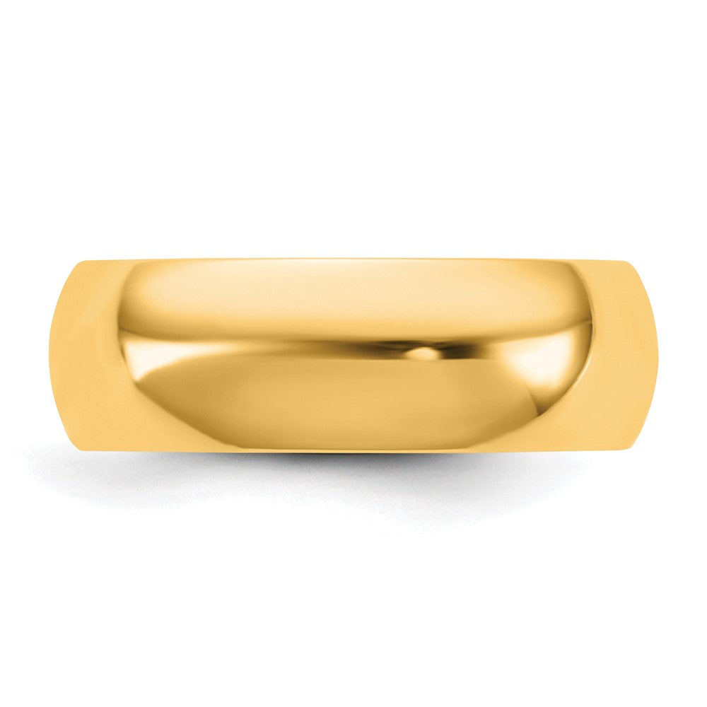 10K Gelbgold 10Ky 6,5 mm Standard Comfort-Fit-Ring Größe 5