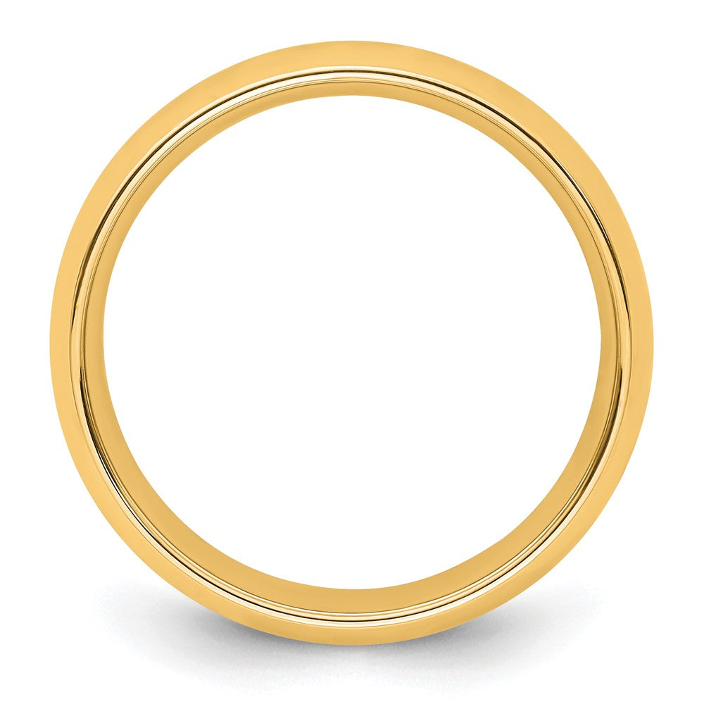 14K Gelbgold 8 mm Ehering mit Standardgewicht in Komfort-Passform