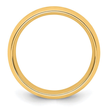 14K Gelbgold 8 mm Ehering mit Standardgewicht in Komfort-Passform