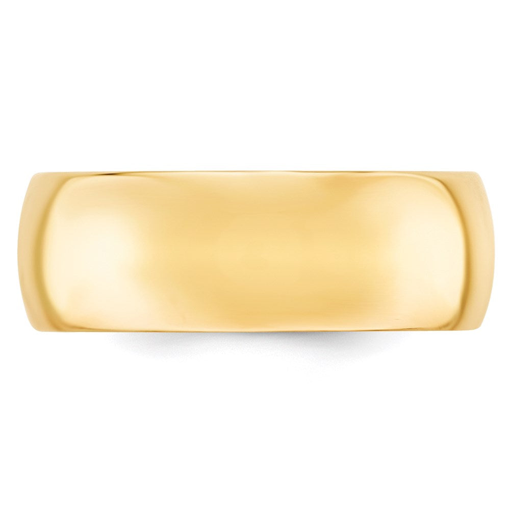 14K Gelbgold 8 mm Ehering mit Standardgewicht in Komfort-Passform