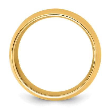 10K Gelbgold 10Ky 10mm Standardkomfort-Fit-Ring, Größe 12