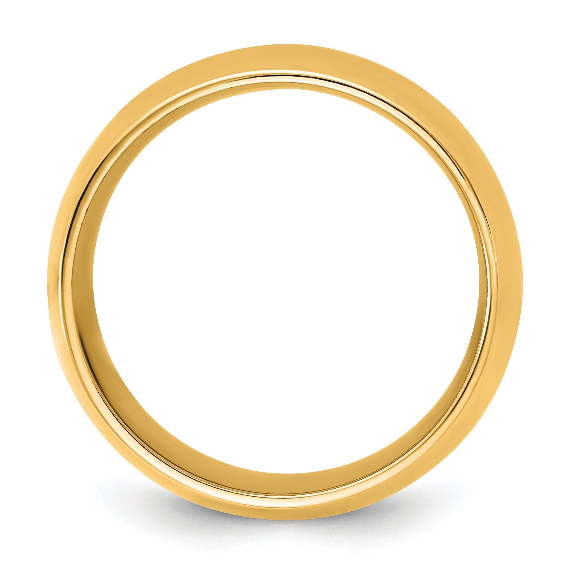 10K Gelbgold 10Ky 10mm Komfort-Ring mit Standardpassform, Größe 4,5