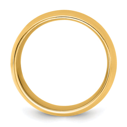 10K Gelbgold 10Ky 10mm Komfort-Ring mit Standardpassform, Größe 4,5