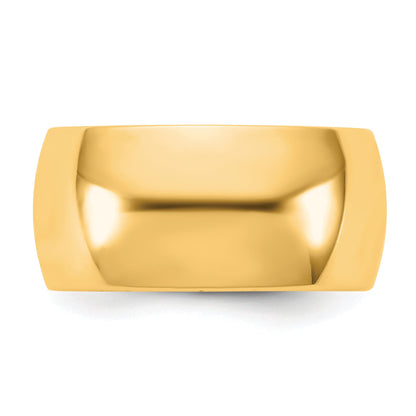 10K Gelbgold 10Ky 10mm Komfort-Ring mit Standardpassform, Größe 4,5