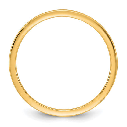 10K Gelbgold (10Ky) 1 mm Leichtgewicht-Ehering mit Komfortpassform, Größe 11,5