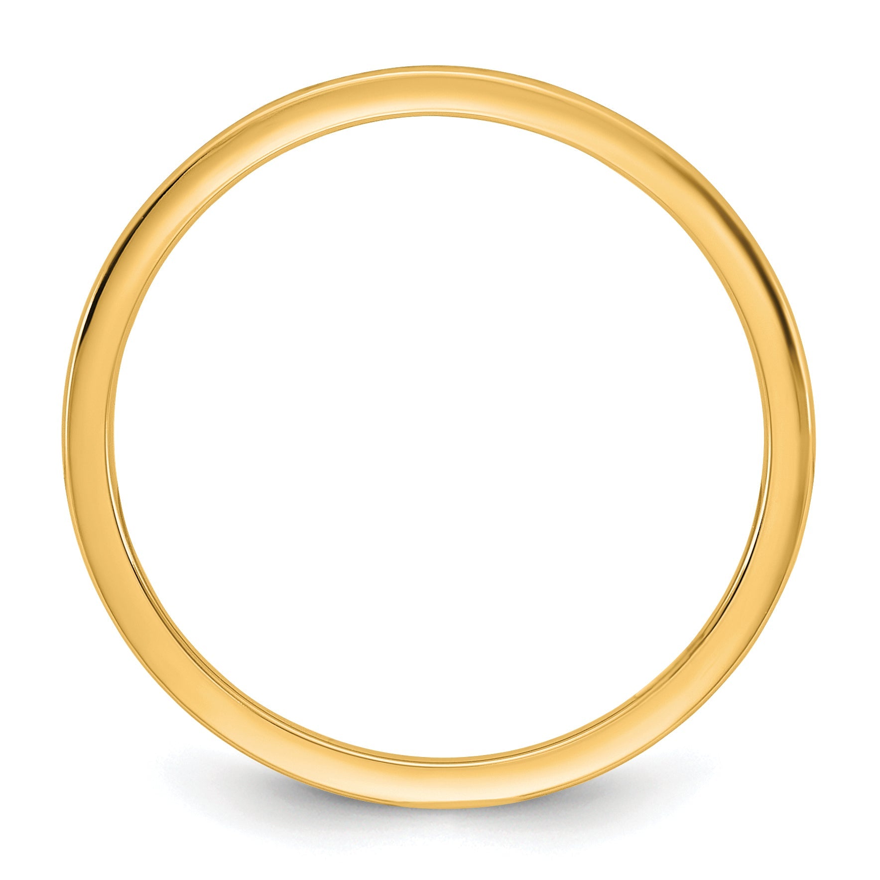 10K Gelbgold 10Ky 1mm leichter Komfort-Fit-Ehering Größe 12