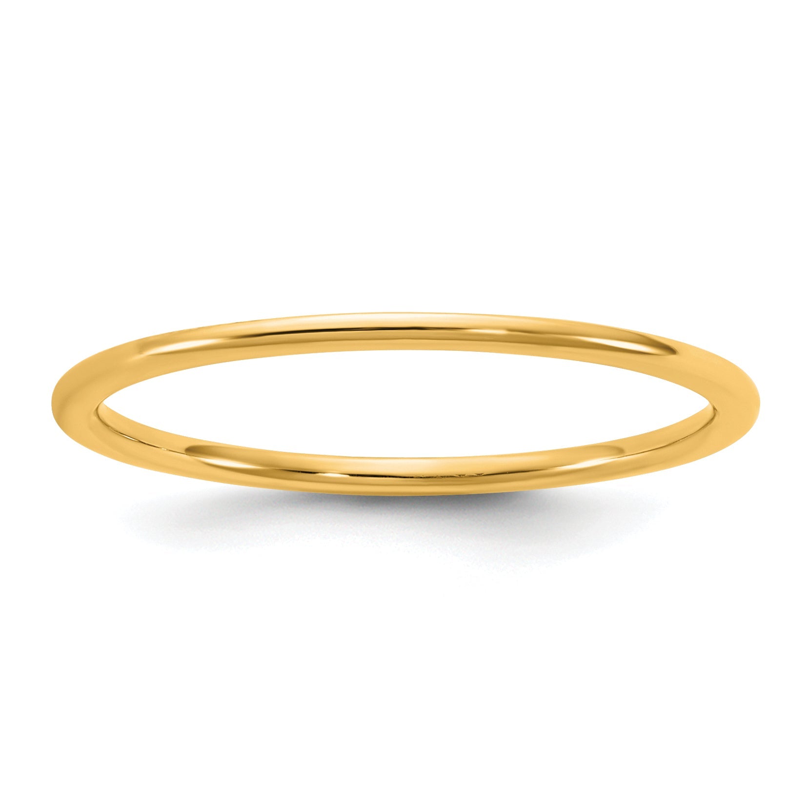 10K Gelbgold 10Ky 1mm leichter Komfort-Fit-Ehering Größe 12