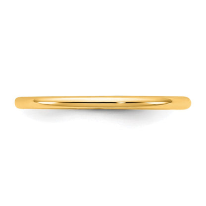 10K Gelbgold 10Ky 1,5 mm leichter Komfort-Fit Ehering, Größe 14