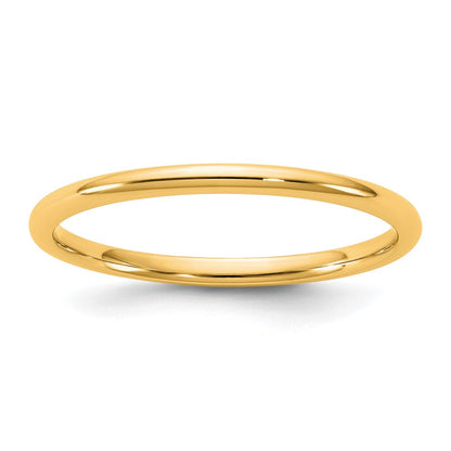 10K Gelbgold 10Ky 1,5 mm leichter Komfortpassform-Ring, Größe 11