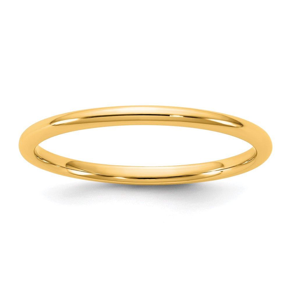 10K Gelbgold Ring, 10Ky, 1,5 mm, leichtgewichtig, mit Komfortpassung, Größe 5,5