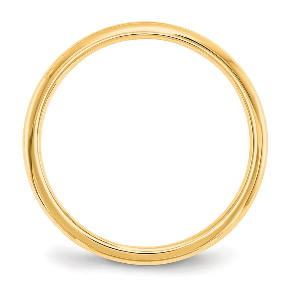 14K Gelbgold 2 mm leichter Ehering mit Komfort-Passform