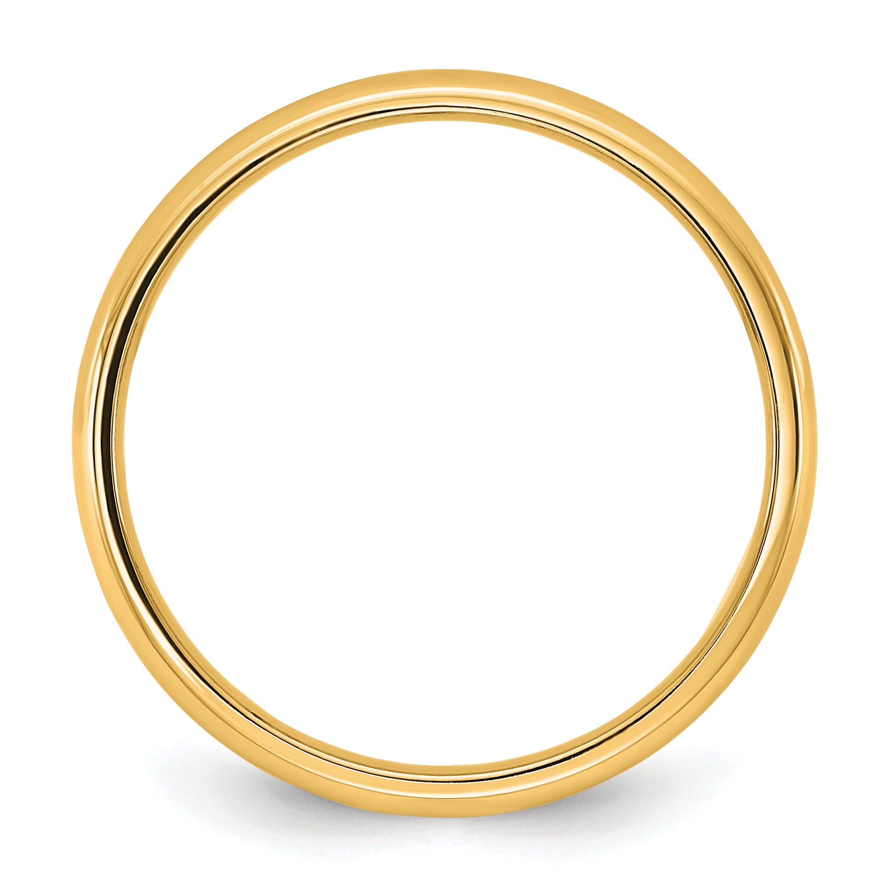 10K Gelbgold 10Ky 2,5mm Leichtgewicht-Komfortpassform-Ehering Größe 7
