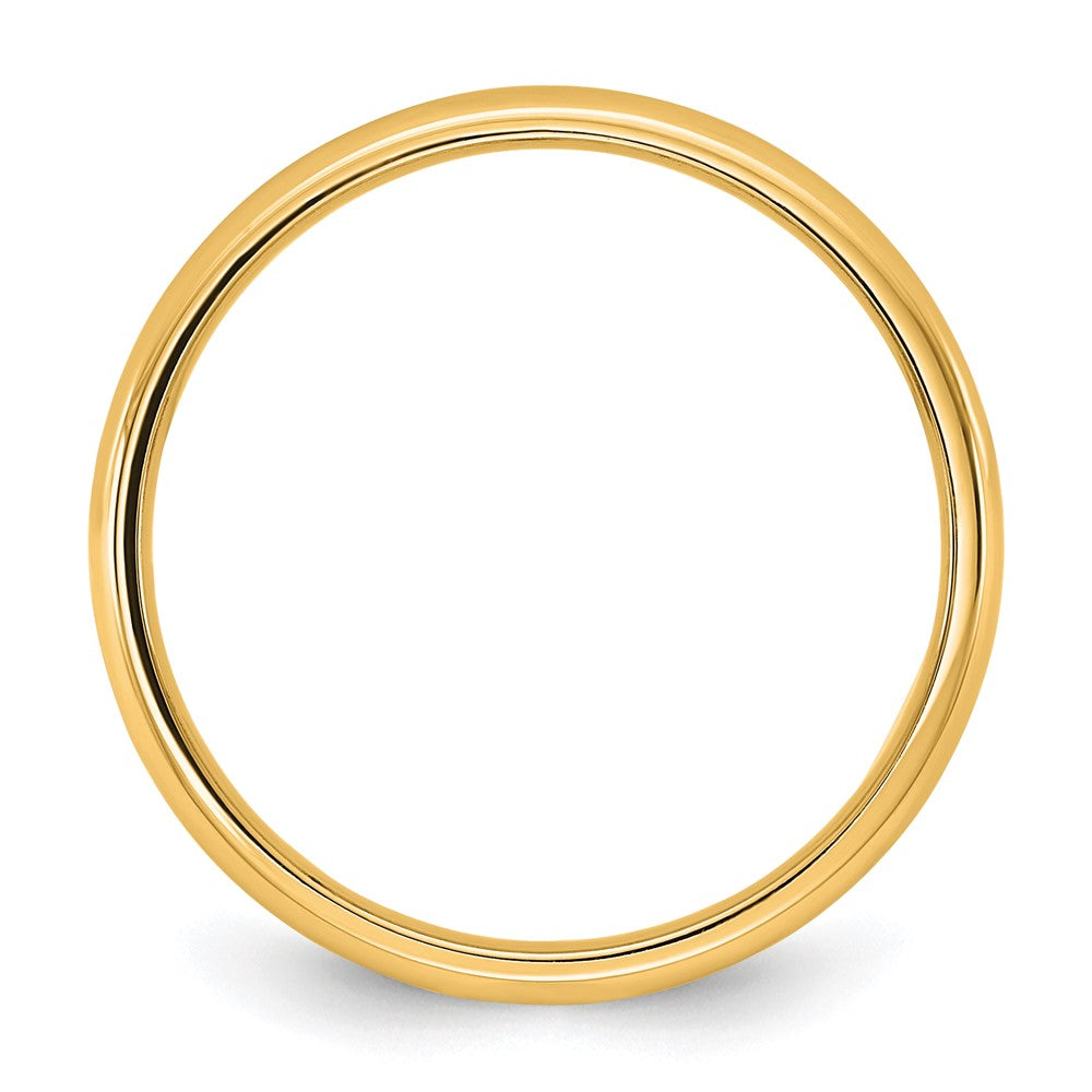 10K Gelbgold 2,5 mm leichter Komfort-Ehering, Größe 12,5