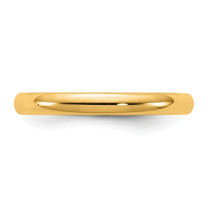 10K Gelbgold 10Ky 2,5 mm leichtgewichtiger Komfort-Fit-Ring Größe 5,5