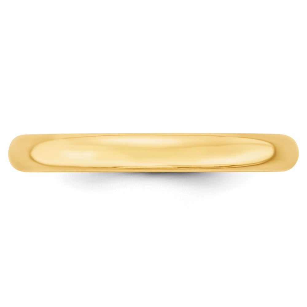 14K Gelbgold 3 mm leichter Ehering mit Komfort-Passform