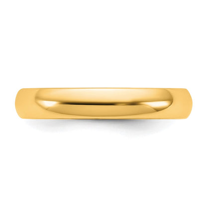 10K Gelbgold 10Ky 3,5 mm leichter Komfort-Fit-Ring, Größe 9,5