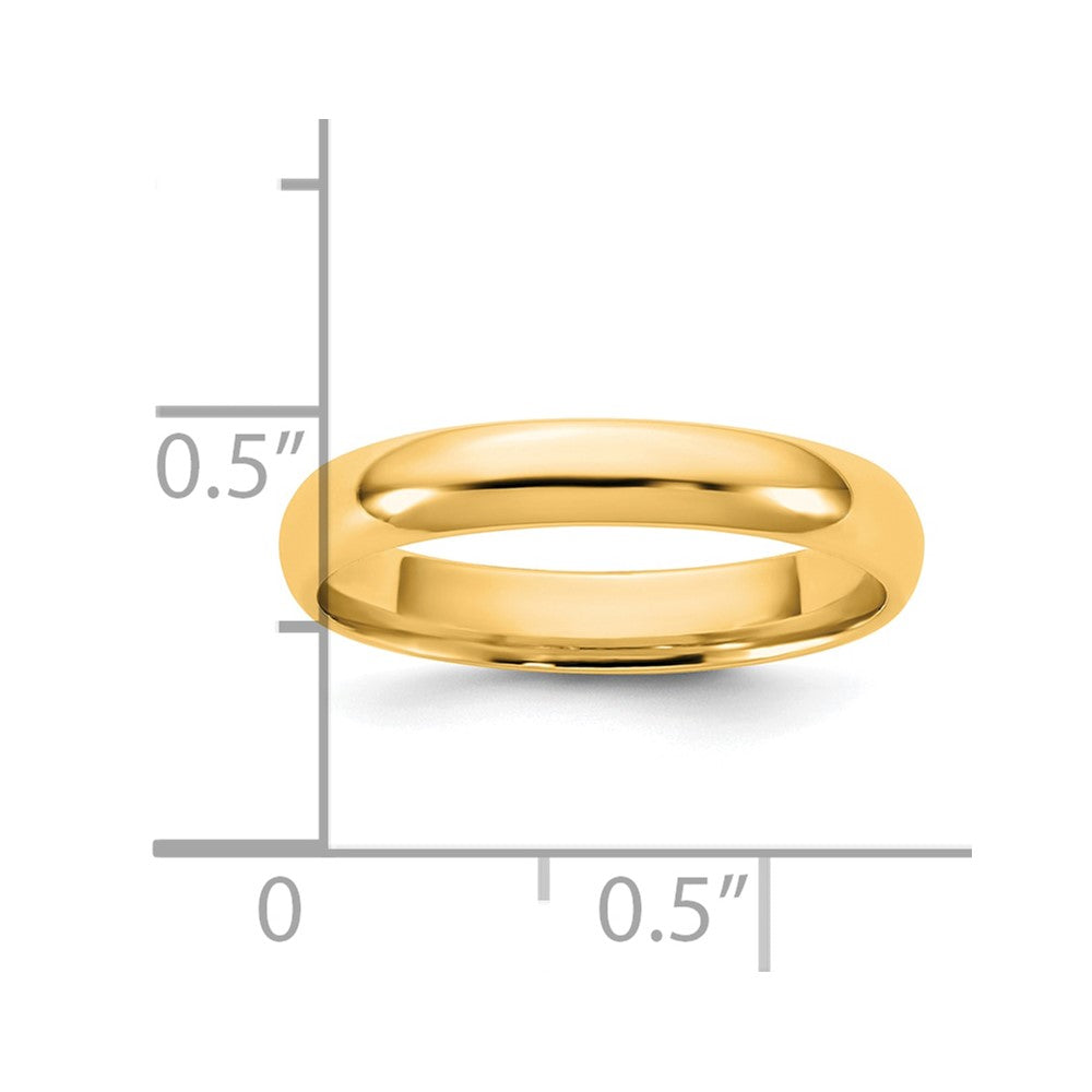 14K Gelbgold 3,5mm LTW Komfort-Fit Ehering