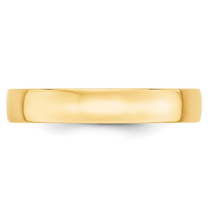 14K Gelbgold 4 mm leichter Ehering mit Komfort-Passform