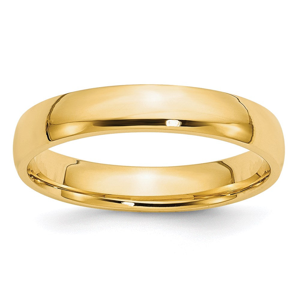 14K Gelbgold 4 mm leichter Ehering mit Komfort-Passform