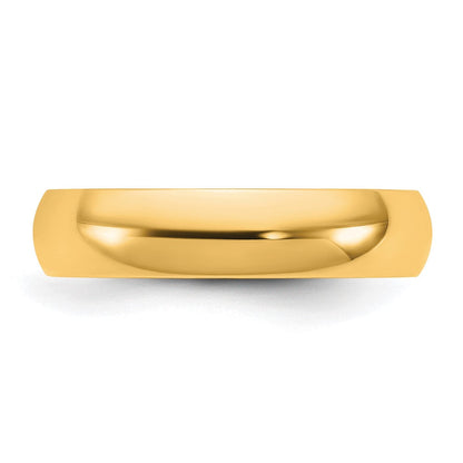 10K Gelbgold 10Ky 4,5 mm leichter Komfort-Fit-Ring, Größe 7,5