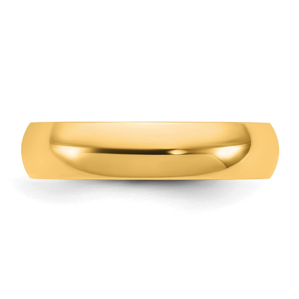 10K Gelbgold 10Ky 4,5 mm leichter Komfort-Fit-Ring, Größe 4
