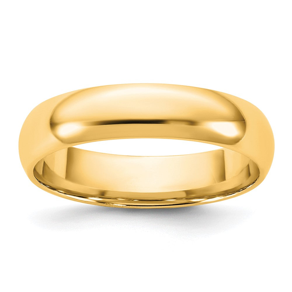 10K Gelbgold 10Ky 4,5 mm leichter Komfort-Fit-Ring, Größe 12,5
