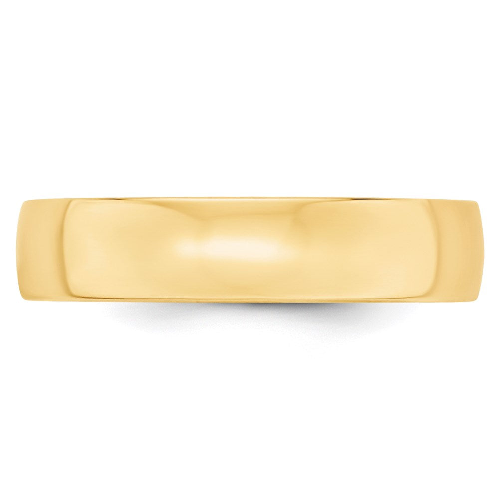 14K Gelbgold 5 mm leichter Ehering mit Komfort-Passform