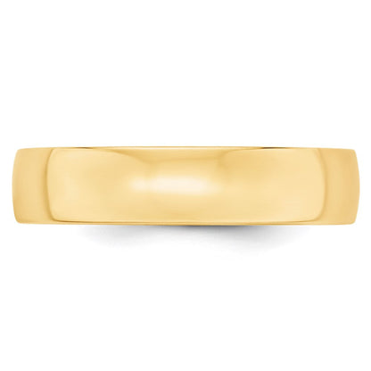 14K Gelbgold 5 mm leichter Ehering mit Komfort-Passform