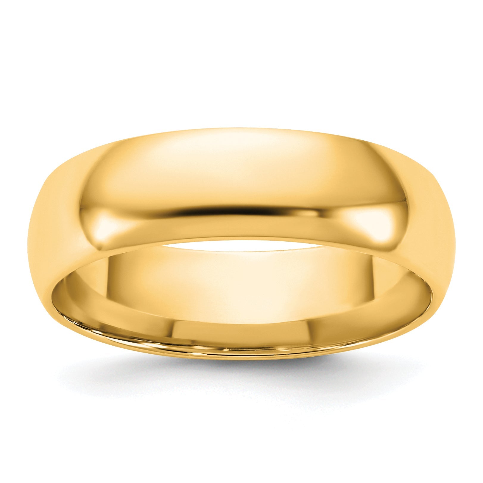 10K Gelbgold 10Ky 5,5 mm leichter Komfort-Fit-Ring, Größe 5,5