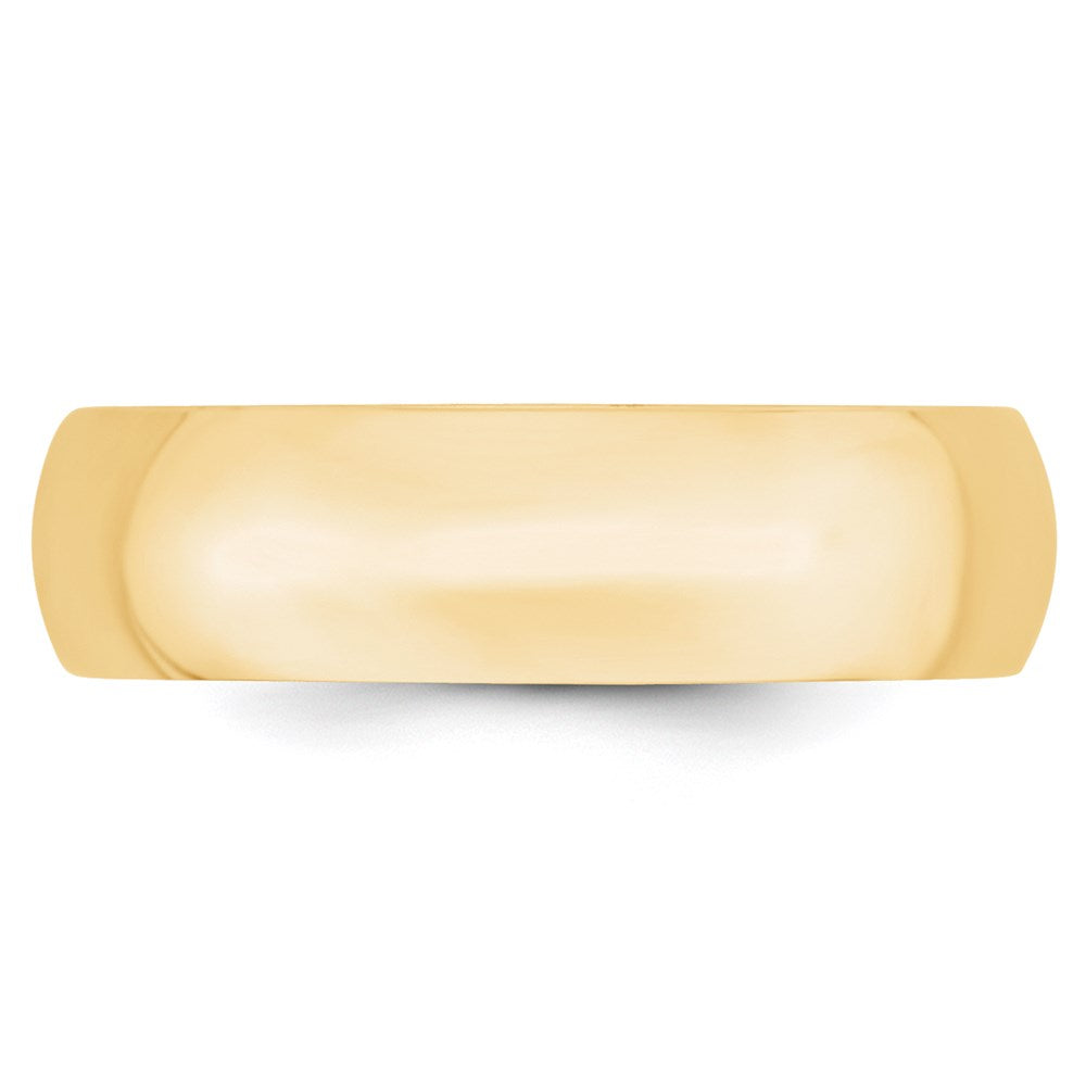 14K Gelbgold 6 mm leichter Ehering mit Komfort-Passform