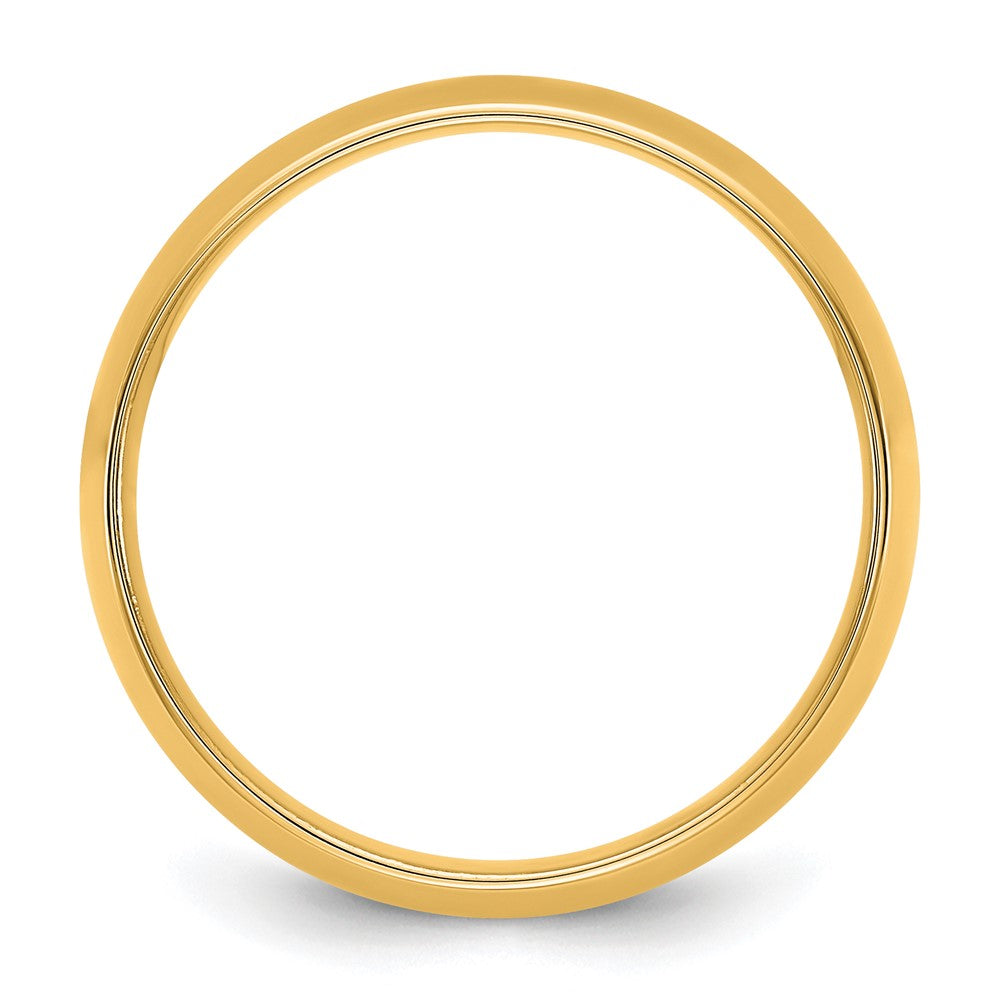 10K Gelbgold 6,5 mm leichter Komfort-Fit-Ring, Größe 5,5