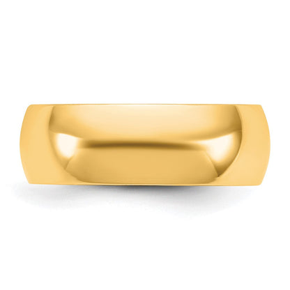 10K Gelbgold 10Ky 6,5mm Leichter Komfort-Fit Ring Größe 4,5
