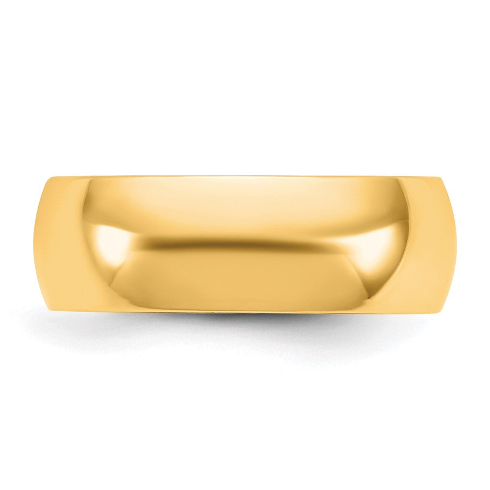 10K Gelbgold 10Ky 6,5 mm leichter Komfort-Fit-Ring, Größe 8